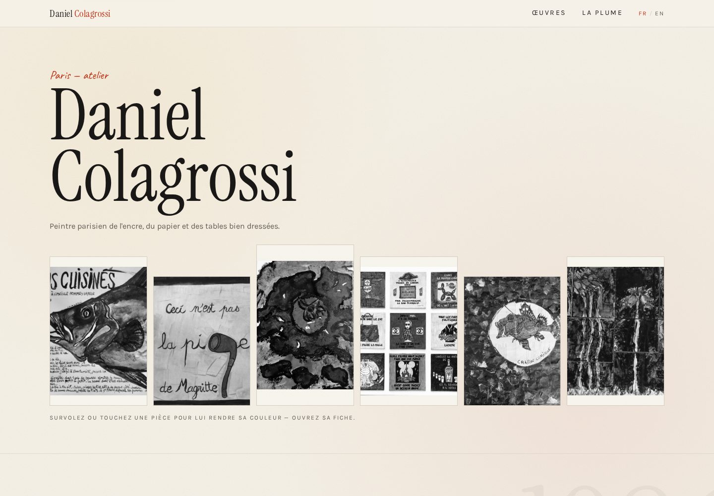 Vista del sitio web de Daniel Colagrossi